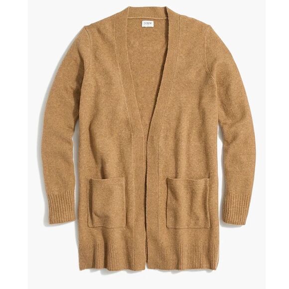 J.Crew Women's Open-Front Cardigan Brown 2XS Casual Sweater - Picture 1 of 6